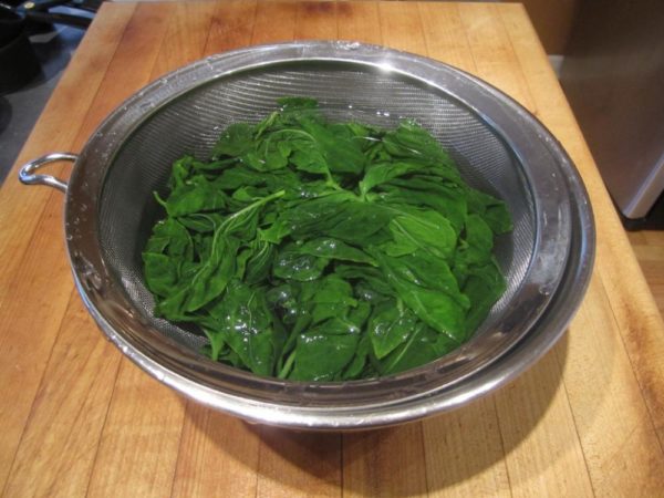 Blanched basil