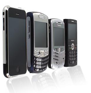 various cell phones