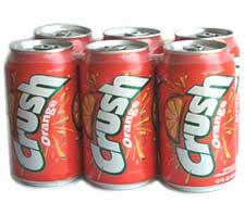 Orange Crush soda cans