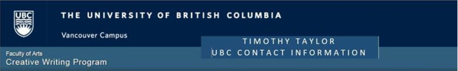 Image - UBC contact information link for Timothy Taylor