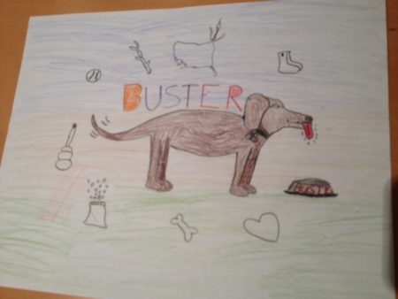Childhood drawing of Buster